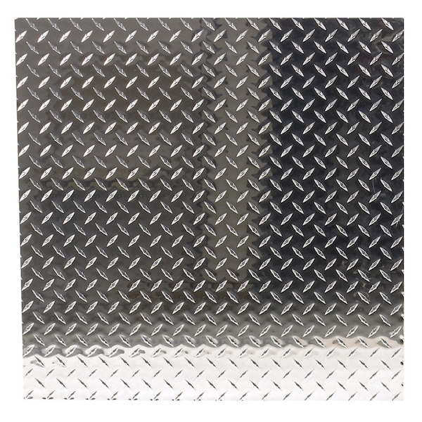 Steelworks 0.06 in. X 24 in. W X 24 in. L Bright Aluminum Diamond Tread Plate 11255 - main